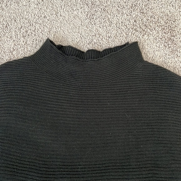 Pink Lily Future Starts Now Black Mock Neck Sweater Mini Dress Tunic New - Picture 6 of 10